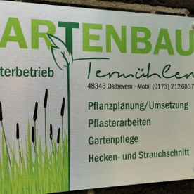 Schild von Gartenbau Termühlen